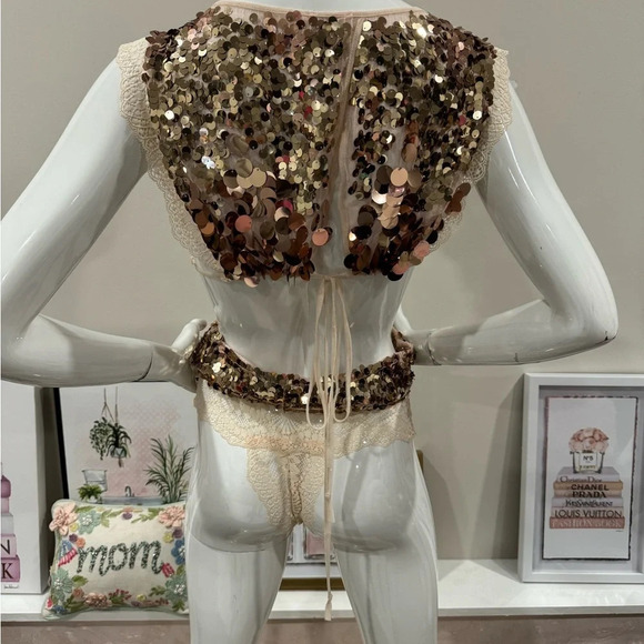 FREE PEOPLE Main Character Bodysuit in rose gold - Picture 9 of 9